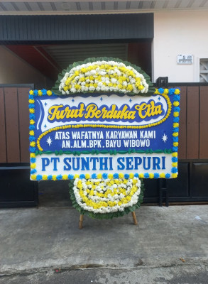 Papan Bunga Duka di Kapuk Muara